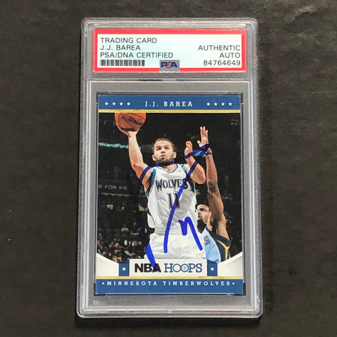2012-13 NBA Hoops #122 JJ Barea Signed Card AUTO PSA/DNA Slabbed Timberwolves