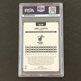 2017-18 NBA Hoops #69 James Johnson Signed Card AUTO PSA/DNA Slabbed Heat