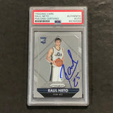 2015-16 Panini Prizm #318 Raul Neto Signed Card AUTO PSA Slabbed RC Jazz