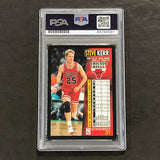 1994-95 NBA Fleer #31 Steve Kerr Signed Card AUTO PSA Slabbed Bulls