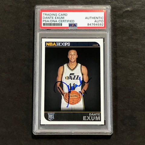 2014-15 Panini NBA Hoops #265 Dante Exum Signed Card AUTO PSA Slabbed RC Jazz