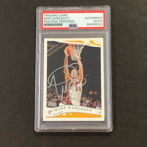 2005-06 Topps Basketball #39 Mike Dunleavy Signed Card AUTO PSA Warriors