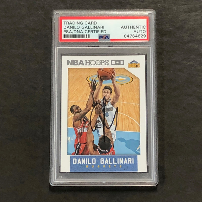 2015-16 NBA Hoops #237 Danilo Gallinari Signed AUTO PSA Slabbed Nuggets