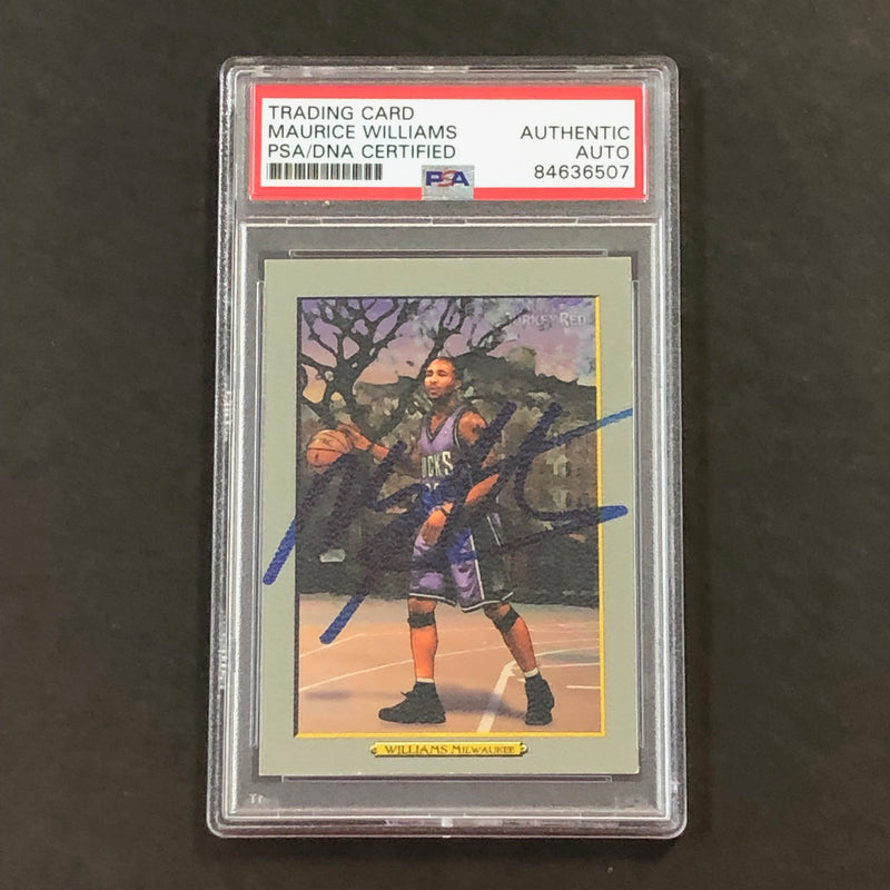2006-07 Topps Turkey Red #115 Maurice Mo Williams Signed Card AUTO PSA Slabbed Bucks