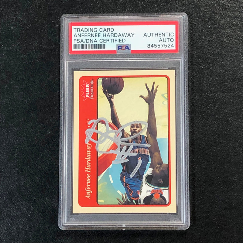 2004-05 Fleer Tradition #111 Anfernee Hardaway Signed Card AUTO PSA Knicks