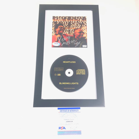 Young Metro Boomin Signed CD Cover Framed PSA/DNA Autographed Blinding Lights