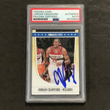 2011-12 Panini NBA Hoops #242 Jordan Crawford Signed Card AUTO PSA Slabbed Wizards