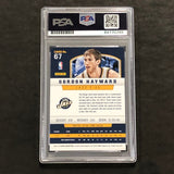 2012-13 Panini Basketball #67 Gordon Hayward Signed AUTO PSA Slabbed Jazz