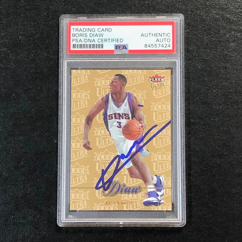 2007-08 Fleer Ultra #153 Boris Diaw Signed Card AUTO PSA Slabbed Suns