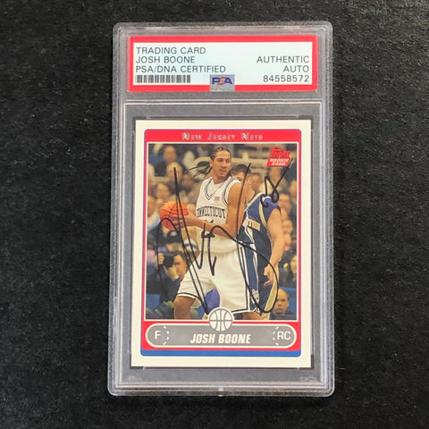 2006-07 Topps Basketball #238 Josh Boone Signed Card AUTO PSA Slabbed Nets