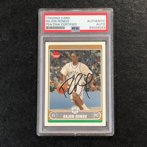 2006-07 Topps #251 Rajon Rondo Signed Card AUTO PSA/DNA Slabbed RC Celtics