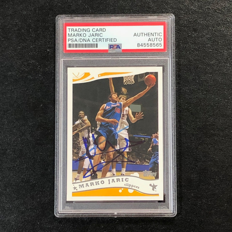 2005-06 Topps Basketball #201 Marko Jaric Signed Card AUTO PSA Slabbed Clippers