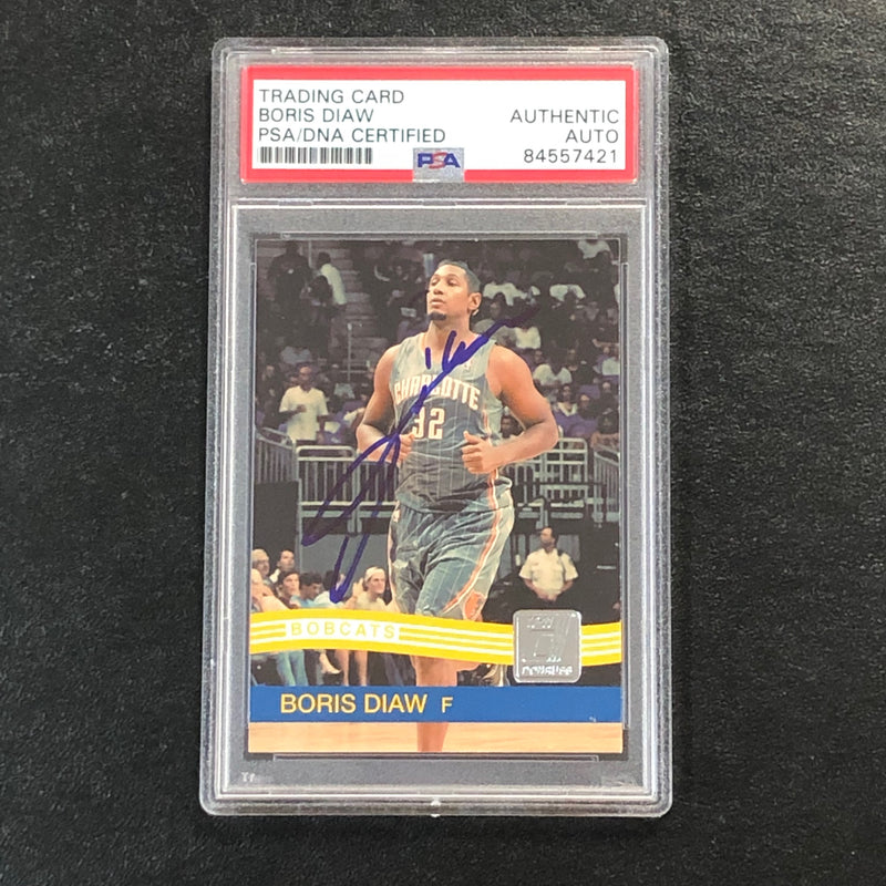 2010-11 Panini Donruss #163 Boris Diaw Signed Card AUTO PSA Slabbed Bobcats