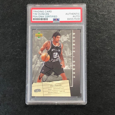 2006-07 Upper Deck Rookie Debut #85 Tim Duncan Signed Card AUTO PSA/DNA Slabbed Autographed Spurs