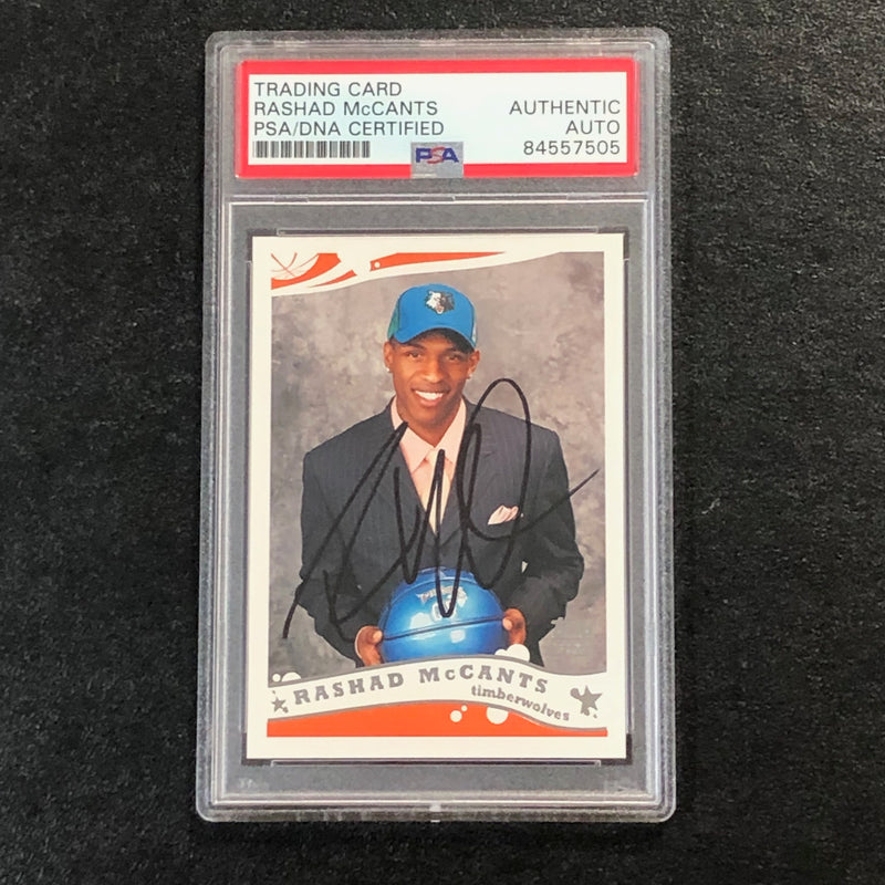 2005-06 Topps #234 Rashad McCants Signed Card AUTO PSA Slabbed Minnesota Timberwolves