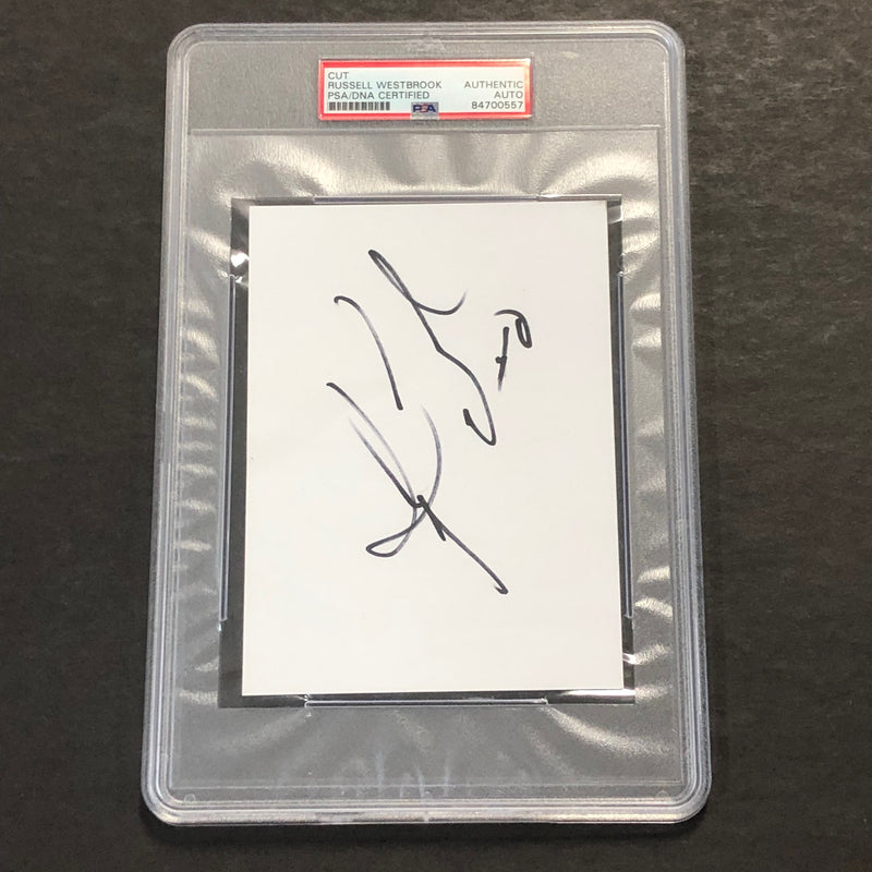 Russell Westbrook signed Cut PSA/DNA Los Angeles Lakers Autographed