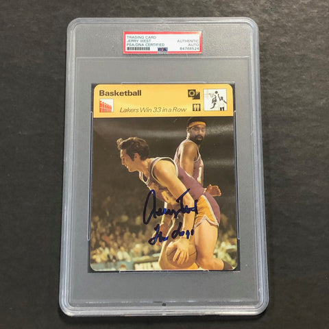 1977 Edito Jerry West signed Trading Card PSA/DNA Encapsulated Lakers Autographed