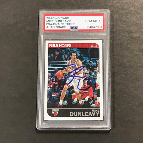 2014-15 Panini NBA Hoops #45 Mike Dunleavy Signed Card PSA/DNA AUTO 10 Slabbed Bulls