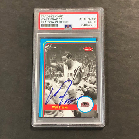 2012-13 Fleer Retro Basketball #25 Walt Frazier Signed Card AUTO PSA Slabbed Salukis