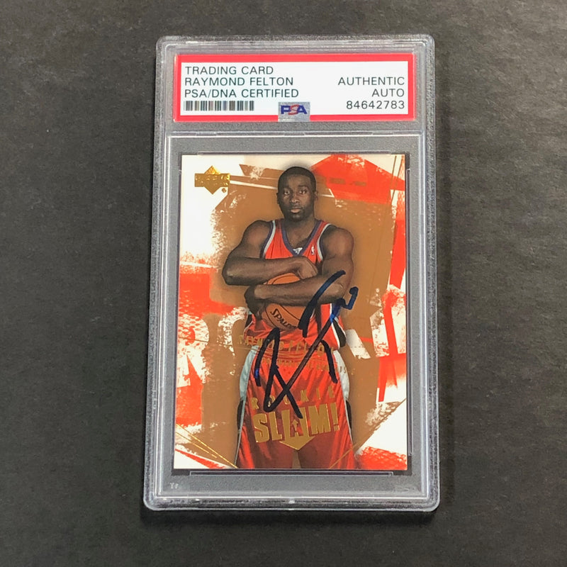 2005-06 Upper Deck Basketball #101 Raymond Felton Signed Card AUTO PSA/DNA Slabbed Bobcats