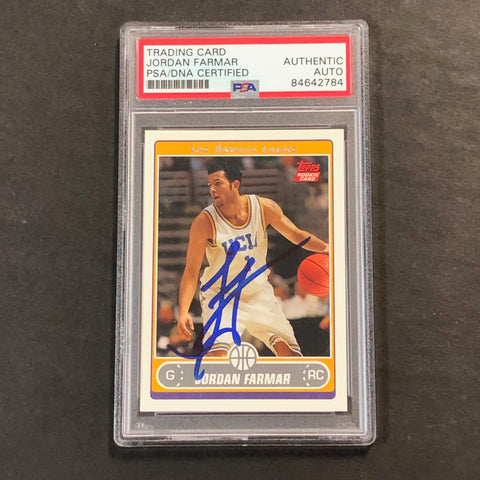 2006-2007 Topps #245 Jordan Farmar Signed Rookie Card AUTO PSA Slabbed Lakers