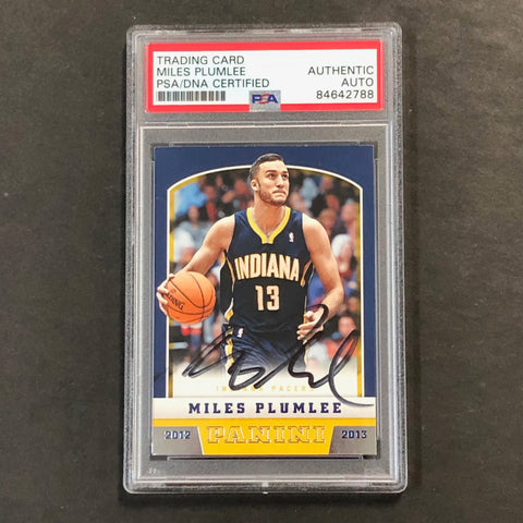 2012-13 Panini Basketball #238 Miles Plumlee Signed Card AUTO PSA Slabbed Pacers