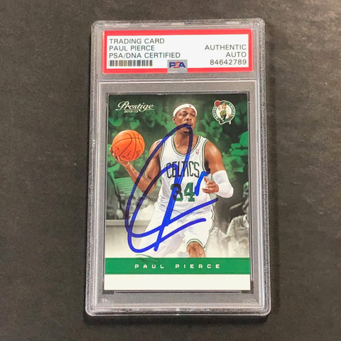 2012-13 Panini Prestige #150 Paul Pierce Signed Card AUTO PSA/DNA Slabbed Celtics