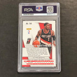 2014-15 Panini Prizm #144 Wesley Matthews Signed Card AUTO PSA Slabbed Trail Blazers