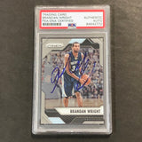 2016-17 Panini Prizm #66 Brandan Wright Signed Card AUTO PSA Slabbed Grizzlies