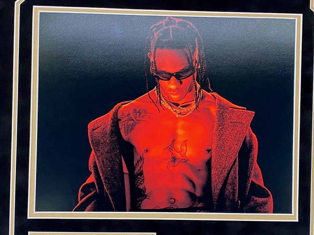 Travis Scott Signed CD Cover PSA/DNA Custom Framed Astroworld