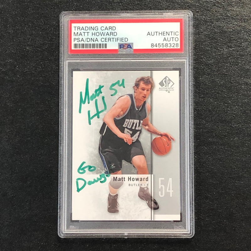 2011-12 SP Authentic #48 Matt Howard Signed Card AUTO PSA Slabbed Butler Bulldogs