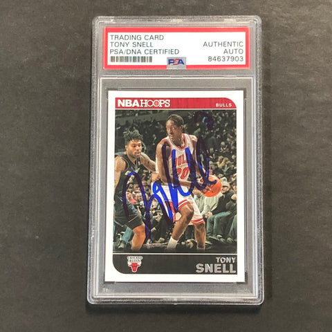 2014-15 NBA Hoops #253 Tony Snell Signed Card AUTO PSA Slabbed Bulls