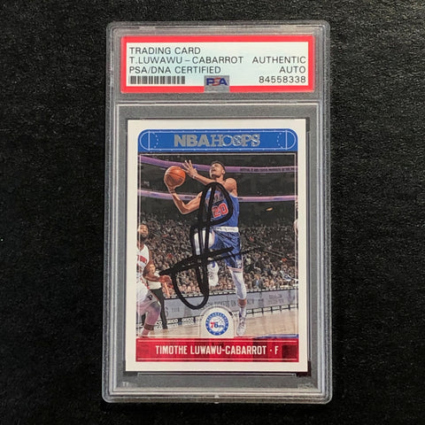 2017-18 NBA Hoops #5 Timothe Luwawu-Cabarrot Signed Card AUTO PSA Slabbed 76ers