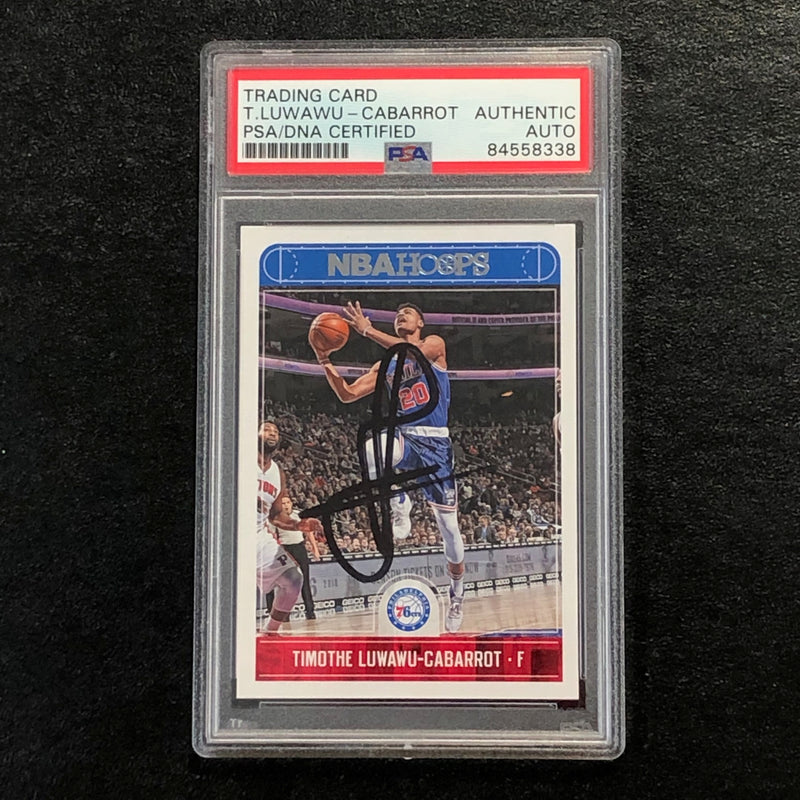 2017-18 NBA Hoops #5 Timothe Luwawu-Cabarrot Signed Card AUTO PSA Slabbed 76ers