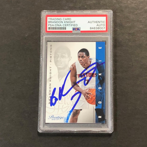 2012-13 Panini Prestige #153 Brandon Knight Signed Card AUTO PSA Slabbed Pistons