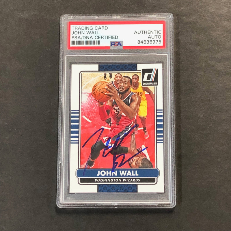 2014-15 Panini Donruss #90 John Wall Signed Card AUTO PSA Slabbed Wizards