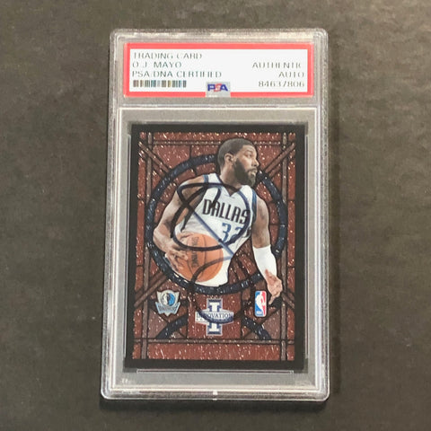 2012-13 Panini Innovations #33 O.J. Mayo Signed Card AUTO PSA Slabbed Mavericks