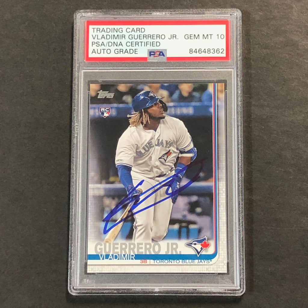 2019 Topps #700 Vladimir Guerrero Jr Signed Card Auto Grade 10 PSA Slabbed  Blue Jays