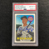 2018 Topps Heritage High Number #412 Carlos Gonzalez Signed Card PSA Slabbed Auto 10 Rockies