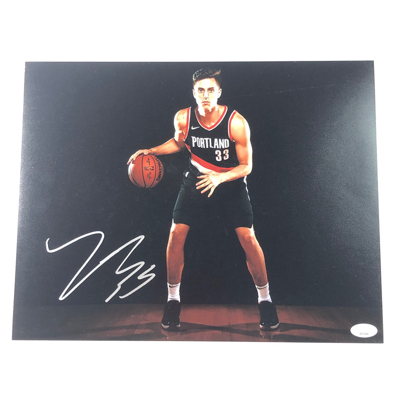 Zach Collins signed 11x14 photo JSA Portland Trailblazers Autographed
