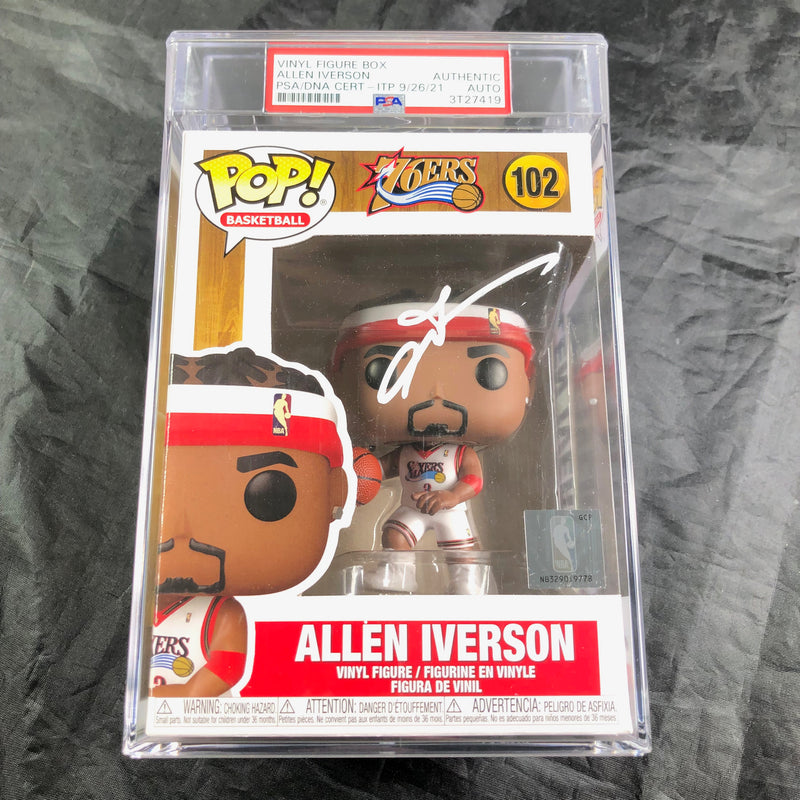 Allen Iverson Signed Funko Pop PSA/DNA Encapsulated Philadelphia 76ers Auto