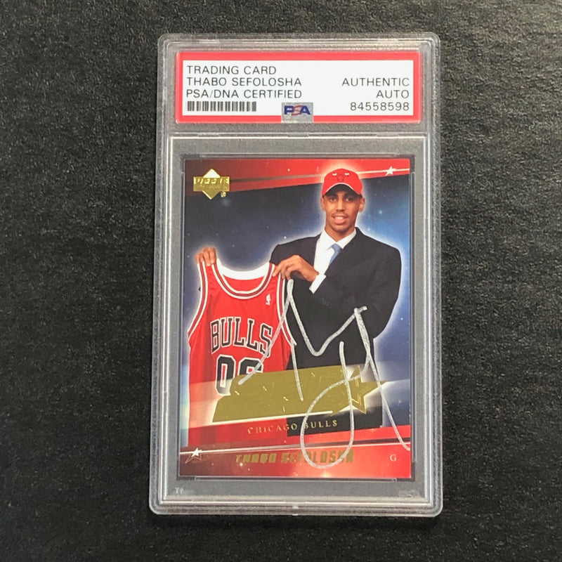 2006-07 Upper Deck Star Rookie #213 Thabo Sefolosha Signed Card Auto PSA/DNA Slabbed Bulls