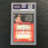 1999-00 Fleer Focus #82 Damon Stoudamire Signed Card AUTO PSA Slabbed Trail Blazers