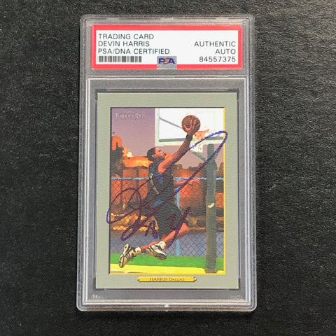 2006-07 Topps Turkey Red #89 Devin Harris Signed Card AUTO PSA Slabbed Mavericks