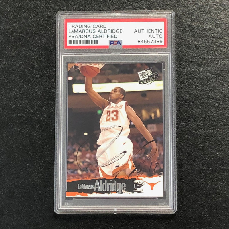2006 Press Pass #2 LaMarcus Aldridge Signed AUTO PSA Slabbed Texas