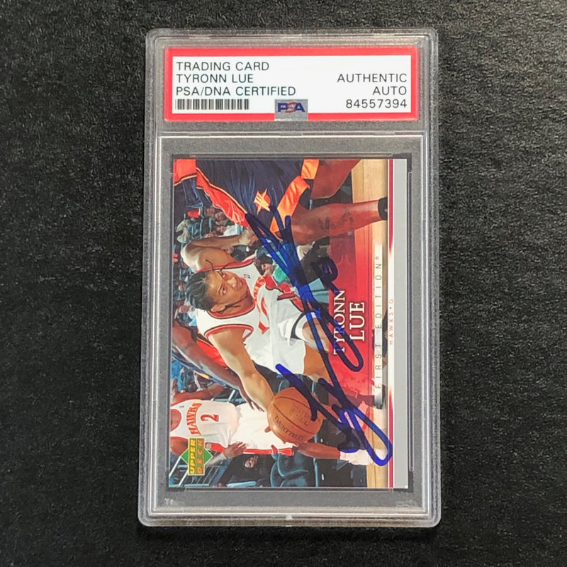 2007-08 Upper Deck First Edition #145 Tyronn Lue Signed Card AUTO PSA Slabbed Hawks