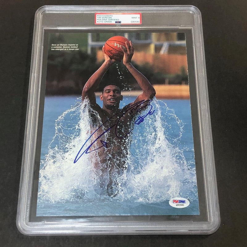 Tim Duncan signed 8x10 photo PSA/DNA Encapsulated Auto Grade 9