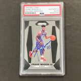 2017-18 Panini Prizm #26 Frank Mason III Signed Card AUTO PSA Slabbed RC Kings