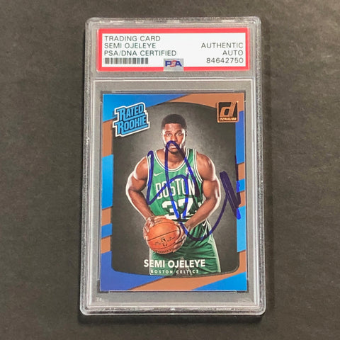 2017-18 Donruss Rated Rookie #164 Semi Ojeleye Signed Card AUTO PSA Slabbed RC Celtics