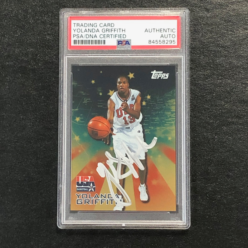 2000 Topps Team USA Basketball #19 Yolanda Griffith Signed Card AUTO PSA Slabbed